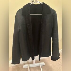 Helmut Lang Black Sheepskin Leather Jacket . Small